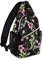 MOSISO Sling Backpack,Travel Hiking Daypack Periwinkle Crossbody Shoulder Bag, Black