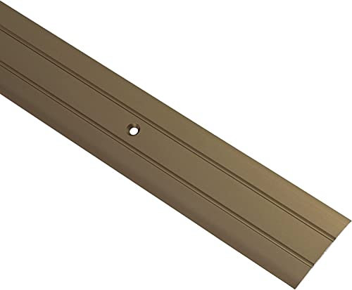 Gedotec Seuil de Porte Barre | Longueur 90 cm, Largeur 37 mm | 1 Pièce Profil Transition Sol | Aluminium Bronze | Plinthe de sol à visser | Profilé de compensation perforé - Seuil de porte