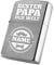 Zippo Feuerzeug Chrome Brushed mit Gravur (Bester Papa) - personalisiertes Benzinfeuerzeug