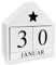 MIJOMA Ewiger Kalender aus Holz - Stilvoller Tischkalender, Kleines Deko Haus Würfelkalender, Dauerkalender in Weiß für Büro & Wohnraum, Holzkalender 13,5cm x 14cm x 6,5cm