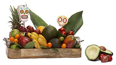 FASHION FRUIT I Cesta de Regalo Gourmet de Frutas Mexico I Regalo Original Ideal para Cualquier Ocasión con Soporte Decorativo Incluido