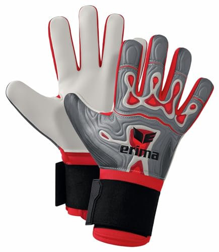 Erima Unisex Jugend Flex-Ray Robusto 2.0 Torwarthandschuh (7222403), grau/rot, 4