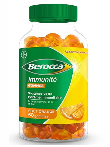 Berocca Immunité Gommes - L’immunité dans des gommes au goût fruité ! - Boite de 60 Gommes