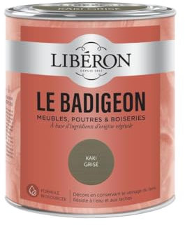 Libéron Le Badigeon meubles, poutres et boiseries, Kaki grisé 0,75L