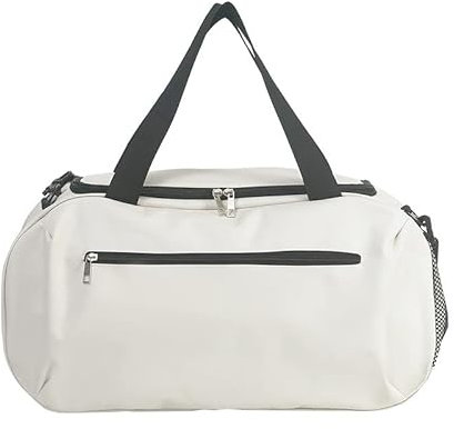 YYKSYDPT Borsa da palestra, Borsone sportivo per Donna Uomo, Borse da viaggio per il fine settimana per il nuoto, lo yoga (Bianco)