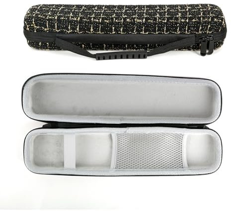 Custodia portatile rigida per valigie in EVA, custodia per ferro da stiro Eva con doppia cerniera, borsa portatile per arricciacapelli, styler, organizer da viaggio, Nero , casual