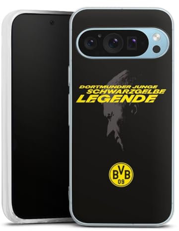 Silikon Hülle kompatibel mit Google Pixel 9 Case transparent Handyhülle Marco Reus Borussia Dortmund BVB