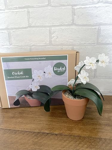 The Beadology Shop Beaded Orchid Pot Plant Craft Kit