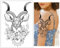 Temporäres Antilopen Tattoo Hirsch Tattoo Tier Tattoo Fake Tattoo Festival T017