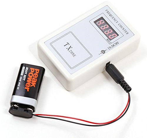 Portable Frequency Counter for Car and Boat, Mini Handheld Radio Frequency Meter, 2-Way Radio Frequency Testing Device, Ideal for Two-Way Radio (With battery)