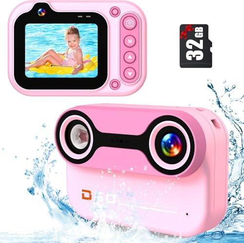 Waterproof Digital Camera 10FT 1080P Full HD 26MP Underwater Camera, 10X Digital Zoom Waterproof Camera for Snorkeling, Underwater Selfies, Swimming, Beach, Water Park