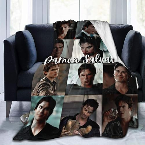 HYEPNED Kuschelige Damon-Überwurfdecke, Salvatore, Flanelldecke, Bettwäsche, warme Fleece-Decke für Sofa, Couch, Wohnzimmer, Büro, Auto, Camping, Stranddecken (50 x 60 cm)