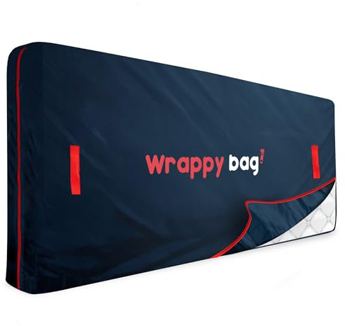 Wrappybag – Housse de Protection Imperméable en Polyester Oxford pour Matelas – Sac de Rangement Imperméable avec 4 poignées de Transport – pour Déménagement, Stockage & Transport - 70 x 140 cm