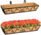 HFHOME 2Pcs 30/76.2cm Hanging Flower Boxes, Metal Butterfly Planter Box with Coconut Coir, Gardening Kit for Railing Window Box Porch Balcony & Outdoor Fences