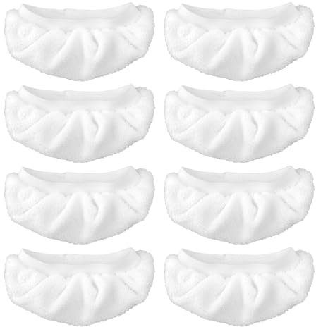 BOXOB 8 Uds Almohadillas para Trapeador a Vapor, Lavables Fundas para Trapeador a Vapor Funda de Tela para Limpiador a Vapor para Bissell Steam Shot Comforday PurSteam Limpiador a Vapor de Mano