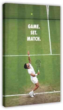 rlfnde Carlos Alcaraz Wimbledon Poster auf Leinwand, Wandkunst, Dekordruck, Bild Gemälde für Wohnzimmer, Schlafzimmer, Dekoration, 20 x 30 cm