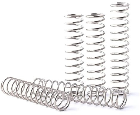 DLNTXFDG Micro Petit Ressort de Compression en Acier Inoxydable, diamètre du Fil 0.2mm, OD 2mm/2.5mm/3mm/4mm, Longueur 5mm-50mm, 10 pièces(25mm,2.5mm)
