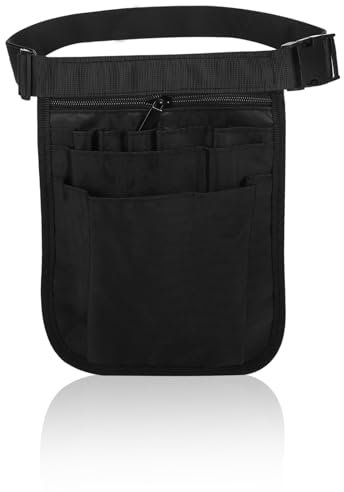 Krankenschwester Tasche,Gürteltasche Arbeit,Kellnertasche mit Gürtel,Gürteltasche Damen Arbeit,Gürteltasche Arbeit Einzelhandel,Nurse Bag,Krankenschwester Gürteltasche mit Mehreren Fächern(Schwarz)