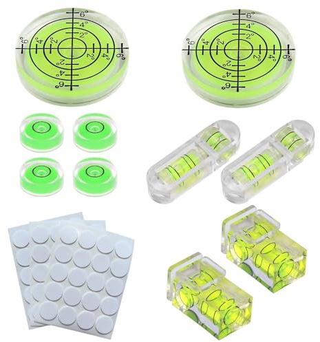 10 Stücke Libelle Wasserwaage,Bubble Wasserwaage,Präzisions Dosenlibelle Rundwasserwaage,Mini Wasserwaage kann für Camping, Kameras, Stationäre Bilder Verwendet Werden und Nivellieren Verwendet Werden