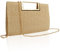 Minicloss Women's Straw Clutch Purse Summer Woven Clutch Straw Beach Bag with Shoulder Strap Shoulder Bags Handbags Crossbody Bag for Wedding Party Summer Holiday (Beige yellow)