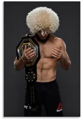 AHSEOIWRJH Khabib Nurmagomedov Poster, Vintage-Druck, Wandkunst, Poster, dekoratives Gemälde, ästhetische Leinwand-Dekoration für Wohnzimmer, Schlafzimmer, 30 x 45 cm, ungerahmter Stil