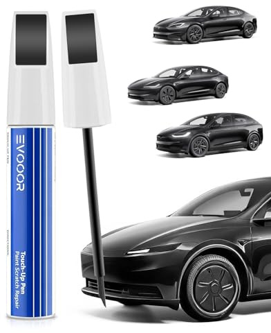 EVOOOR (PMNG) Midnight Silver Metallic Lackstift 2-in-1 für Tesla - Zur Kratzerreparatur, Schnelle & Einfache Lösung