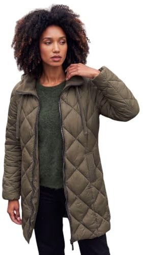 Roman Padded Coat for Women UK - Ladies Longline Puffer Winter Quilted Parka Waterproof Rainproof Wind Resistant Thermal Jacket Long Length Warm Zip Hood Puffa Cosy