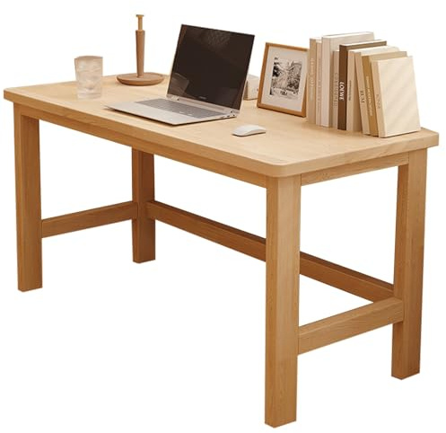 SBJKLYRN Massivholztisch, Arbeitstisch for Zuhause, Studenten, einfacher Büroarbeitsplatz, klare Textur, Glatte Oberfläche, geeignet for eine breite Palette von Anwendungen(100 * 50 * 75cm)