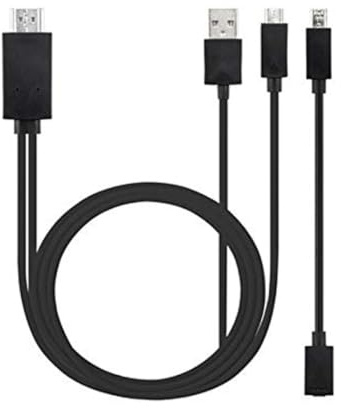 Adattatore cavo universale nero MHL da micro USB a HDMI Adattatore TV HD 1080P per telefono Android