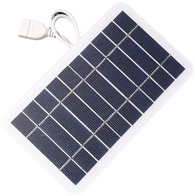 Panel Solar Portátil Flexible 5W con Puerto USB, Cargador Solar para Teléfono, Powerbank, Exterior - Resistente al Agua IP65, Ideal para Senderismo, Camping, Kit de Emergencia