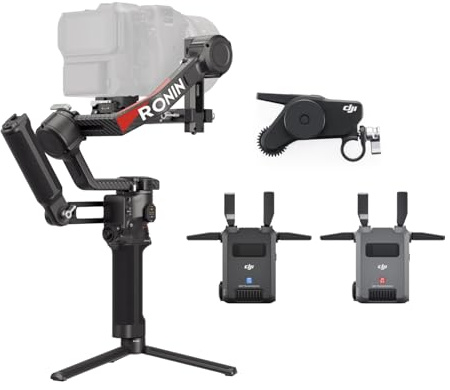 DJI RS 4 Pro Combo (2026), Gimbal Stabilisator für DSLR- und Kinokameras | DJI SDR Transmission, Focus Pro Motor, 4,5 kg Nutzlast, Native vertikale Aufnahme 2. Gen., Doppelfokus- und Zoom-Motoren