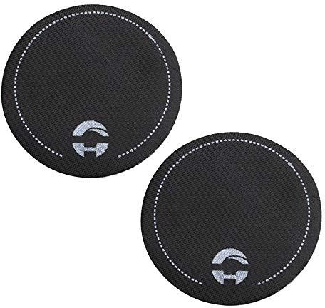 lovermusic 2 x Nylon schwarz Bass Drum Single Pedal Patch Drum Kopf Schutz