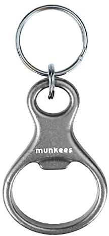 munkees® Achter Schlüsselanhänger Silber – Alu Flaschenöffner