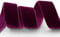 Elastisches Samtband Burgund Bordeaux (385) 1 m x 22 mm METERWARE Stretch Velour extrem dehnbar einseitig Samt 20% Elasthan zum nähen