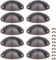 Yetaha 10PCS Handles for Chest of Drawers, Cabinet Cup Pull Handle, 82x35mm Shell Pull Handles, Vintage Antique Kitchen Cupboard Pulls Furniture Knob, Antique Copper