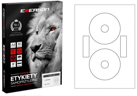 Netuno 100x DIN A4 Bögen mit Etiketten selbstklebend (2+2 CD Etiketten 118 x 118 mm pro Bogen) 200 Stück auf Bogen Klebeetiketten mit QCT-Sicherheitskante selbstklebende Aufkleber zum Etikettieren