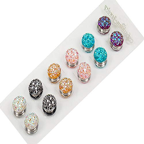 RK-HYTQWR 12 Stück/Set Exotische muslimische Dame Frauen Starker Magnet Schal Schnalle Kragen Clip Multifunktions Brosche Kopf Zubehör Schmuck, Schal Schnalle Brustnadel, zufällige Farben