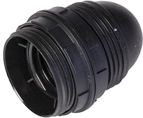Poly Pool PP0477.2X Lampenfassung E27, 2 Ringe, Schwarz