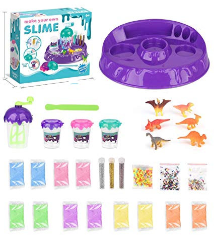SGM 205 Make Your Own Slime Kit Textured Slime Contains Glitter Small dinosaurs
