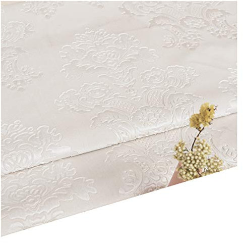 NAKAN Geprägter Samtstoff Möbelstoff Meterware 140cm Breit Im Vintage-Stil für Polster, Heimdekoration, Näharbeiten, Sofa-Stuhlbezug, Vorhang(Color:Weiss)…
