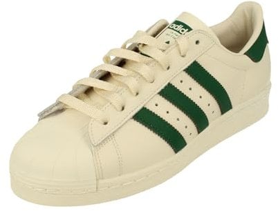 Adidas Superstar 82, Scarpe da Ginnastica Basse Uomo, Bianco Nuvola/Verde Scuro/Bianco Sporco, 45 1/3 EU