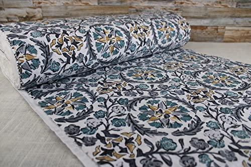 240 cm Popeline Baumwollstoff Meterware ab 50cm aus Baumwolle Stoff Patchwork Basteln ÖKO-TEX Zertifikat Stoffe Frühling Oriental Motiven (MUSTER 1)