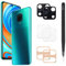 YHX-OU Lente Vetro Fotocamera per Xiaomi Redmi Note 9 PRO Lente Vetro Camera Posteriore [2 Pezzi] 6.67'' con pinzette + 2 Pezzi Camera Vetro temperato (Nero)