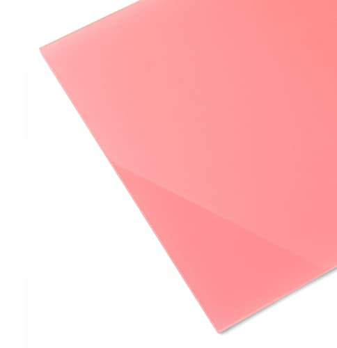 Plexiglas® Satinice SC 3H04SC Plaque en verre acrylique polyvalente pour objets lumineux et éclairage Couleur satinée d'un côté 3 x 120 x 250 mm Rose rouge translucide