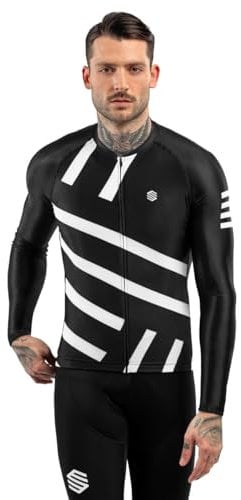 SIROKO - Langärmeliges Radtrikot M2 Leader - XXL - Schwarz/Weiß