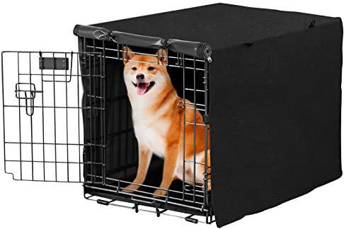 X-ZONE PET Abdeckung für Hundekäfige mit Doppeltür – Polyester-Abdeckung für Hundehütten (passend für 61 cm / 76 cm / 91 cm / 91 cm / 42 cm Drahtkäfig)