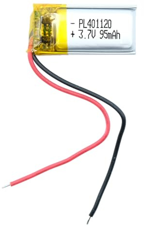 401120 3,7 Volt Akku 95 mAh LIPO L 20 mm B 11 mm H 4 mm ohne Stecker mit Schutzplatine
