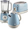 Ariete ARPK24 Retro Style Jug Kettle, 2 Slice Toaster & Jug Blender Set, Vintage Design, Blue
