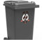 Finest Folia Aufkleber Gesicht Augen und Mund Sticker Mülltonnenaufkleber für Mülltonne Mülleimer Kühlschrank Toilette Deko selbstklebend wetterfest R206 (10 Entzückt)