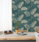 GAULAN 680912 - Papel Pintado Lavable Tropical de Hojas de Palmeras Camel y Verde para Pared salón Dormitorio Comedor cabecero Cama - Rollo de 10 m x 0,53 m